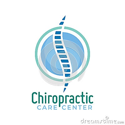 Chiropractic logo vector, spine health care medical symbol or icon, physiotherapy template Vector Illustration