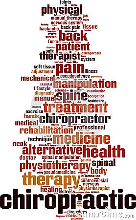 Chiropractic word cloud Vector Illustration