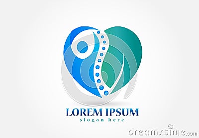 Chiropractor medical symbol logo vector Vector Illustration