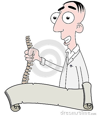 Chiropractor and scroll Stock Photo