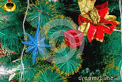 Chirstmas tree decoration with ball Stock Photo