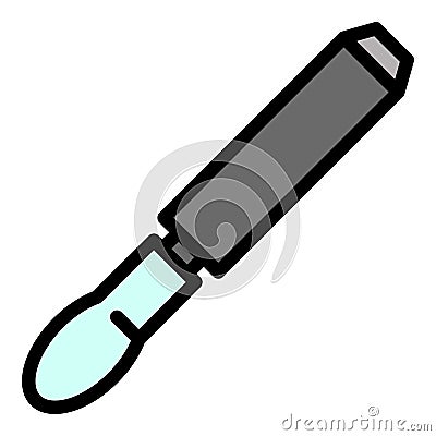 Chisel sharp icon color outline vector Vector Illustration