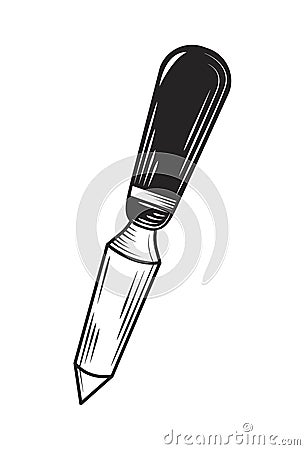 chisel tool art doodle Vector Illustration