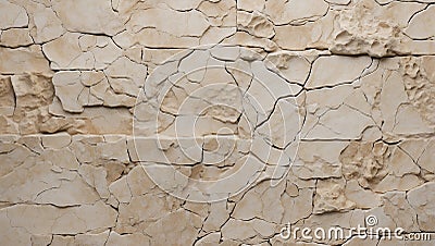 Chiseled Perfection: Limestone Texture. AI generate Stock Photo