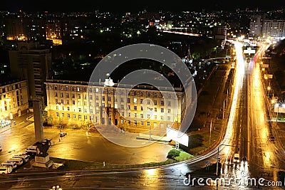 Chisinau in night Editorial Stock Photo