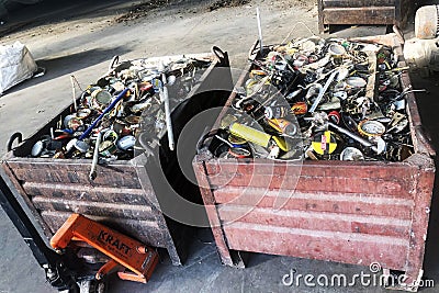 Chisinau, Republic of Moldova. July 2, 2019 - waste trash plastic and other types of garbage, waste at the waste disposal site Editorial Stock Photo
