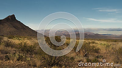 Chisos Mountains in Big Bend Stock Photo