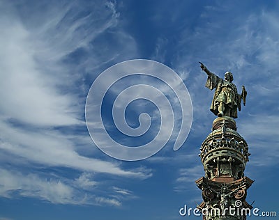 Chistopher Columbus monument in Barcelona Stock Photo