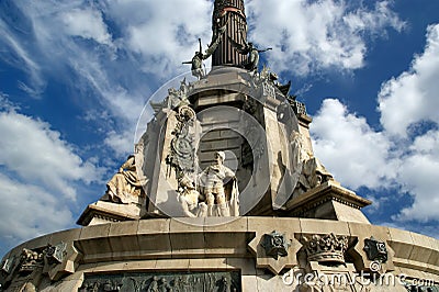 Chistopher Columbus monument in Barcelona, Spain Stock Photo