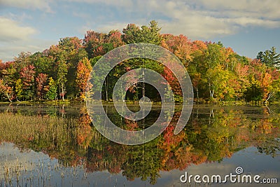 Chittenden Reservoir in the Fog Stock Photo