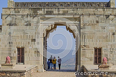 Chittorgarh ancient fort in India gate Editorial Stock Photo