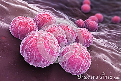 Chlamydia Bacteria Cartoon Illustration