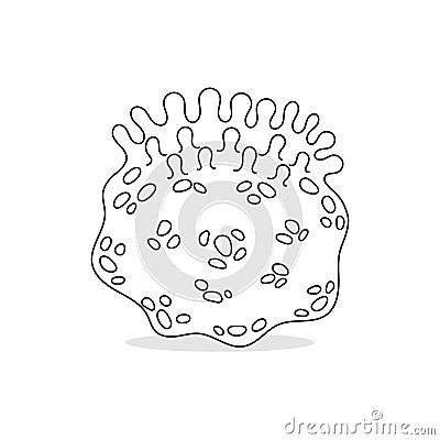 Chlamydia Disease Microorganisms Vector Colorless Vector Illustration