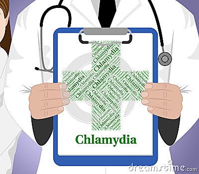 Chlamydia Word Indicates Sexually Transmitted Disease And Vd Stock Photo