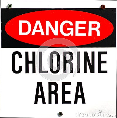 Chlorine Danger Sign Stock Photo