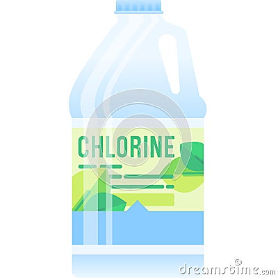 Chlorine for pool clean maintenance vector icon Vector Illustration