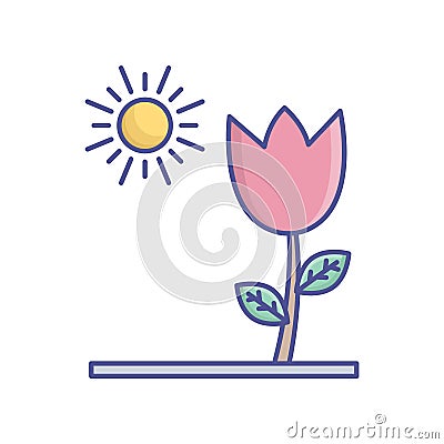 Chlorophyll Line Style vector icon which can easily modify or edit Stock Photo