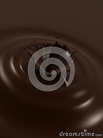 Choco splash Cartoon Illustration