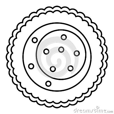 Choco star biscuit icon, outline style Vector Illustration