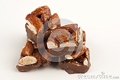 Chocolate almond Stock Photo