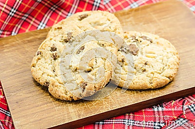 Chocolate almond cookies Stock Photo