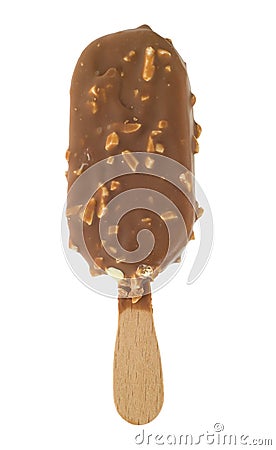Chocolate almonds icelolly Stock Photo