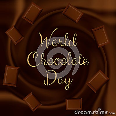 Chocolate background Vector Illustration