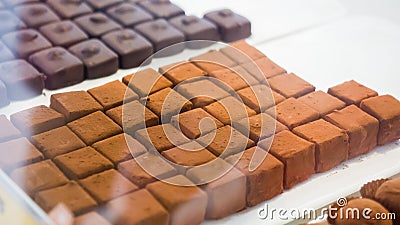 Chocolate ball close up Stock Photo