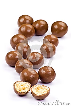 Chocolate balls Stock Photo