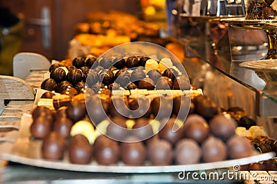 Chocolate balls Stock Photo