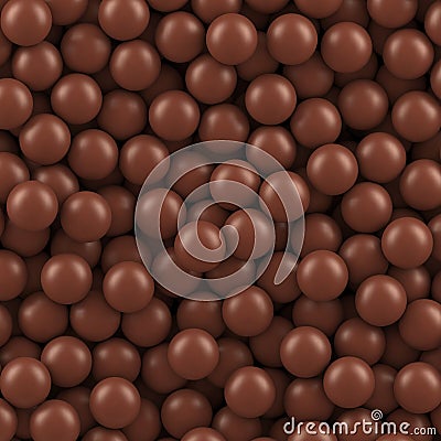 Chocolate balls background Vector Illustration