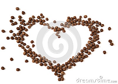 CHOCOLATE BALLS ON WHITE BACKGROUND Stock Photo