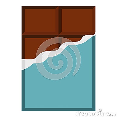 Chocolate bar icon isolated Vector Illustration