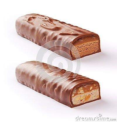 Chocolate bar set with clipping path. Stock Photo