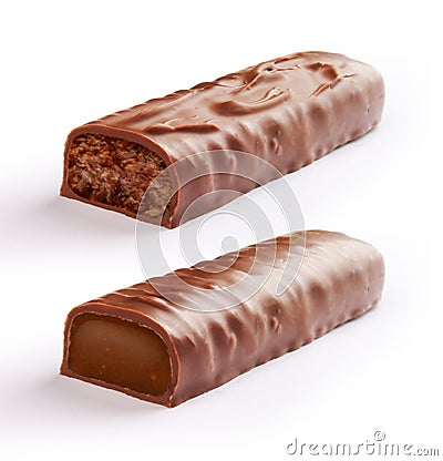 Chocolate bar set with clipping path. Stock Photo