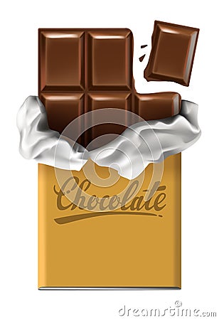 Chocolate bar vector Vector Illustration