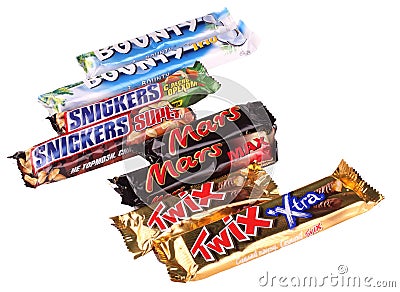 Chocolate bars Editorial Stock Photo