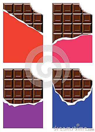 Chocolate bars, vector Vector Illustration