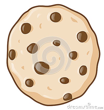 Chocolate biscuit isolated Vector Illustration