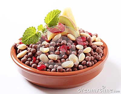 Chocolate breakfast cereal Stock Photo