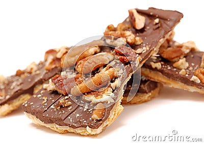 Chocolate brittle cookies Stock Photo