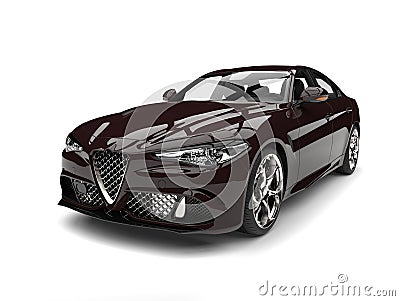 Chocolate brown modern fast car - closeup shot Stock Photo