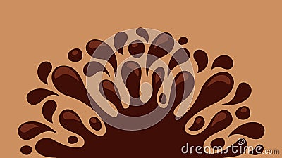 Chocolate brown splash blob, drop brown liquid splash, icon splashing chocolate blob droplet, illustrations cocoa brown liquid Vector Illustration