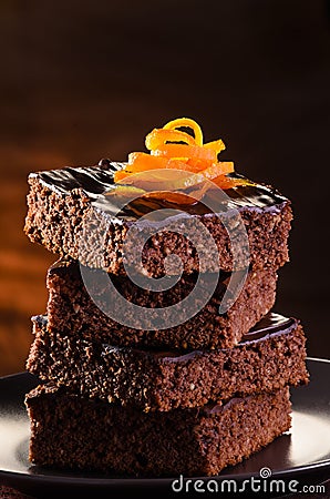 Chocolate Brownie Stock Photo