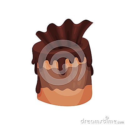 Chocolate brownie cartoon vector Illustration Vector Illustration