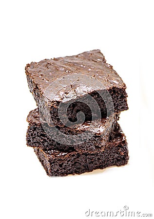 Chocolate brownie. Homemade baking. Stock Photo