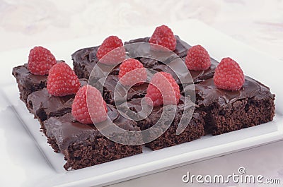 Chocolate brownies Stock Photo