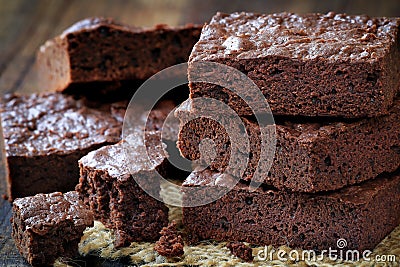 Chocolate brownies Stock Photo