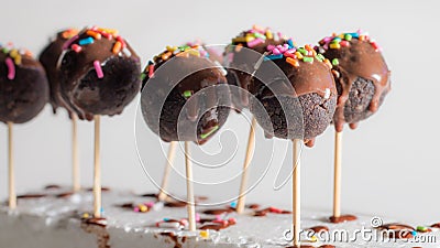 Chocolate cake ball Stock Photo