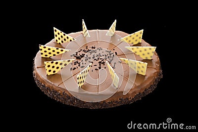 Chocolate cake. beautifully decorated Stock Photo